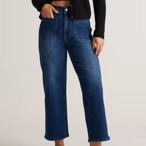 Quince “Bella” Stretch Patch Pocket Wide Leg Jeans